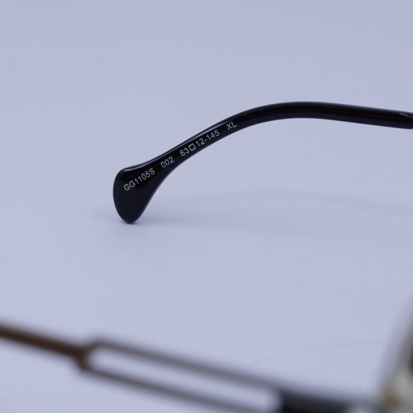 Gucci GG1105S 002 Sunglasses Transparent Orange/Silver Aviator Frame - Picture 6 of 10